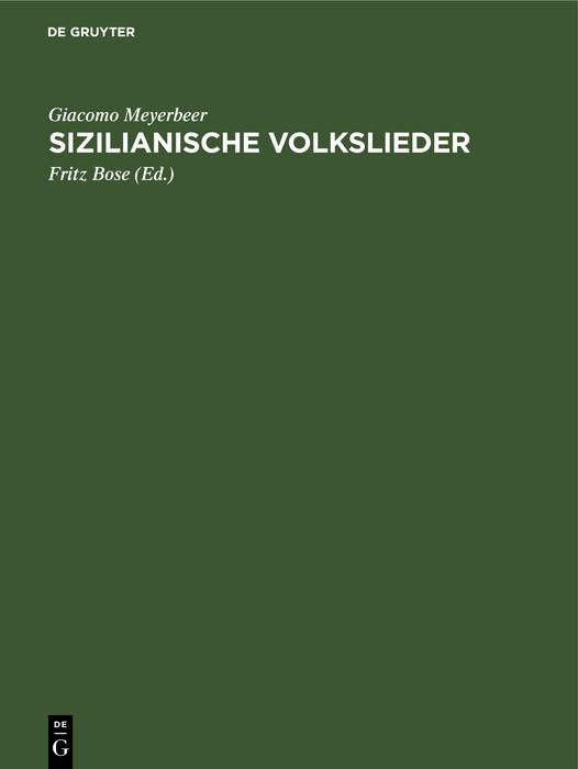 Produktbild: Sizilianische Volkslieder