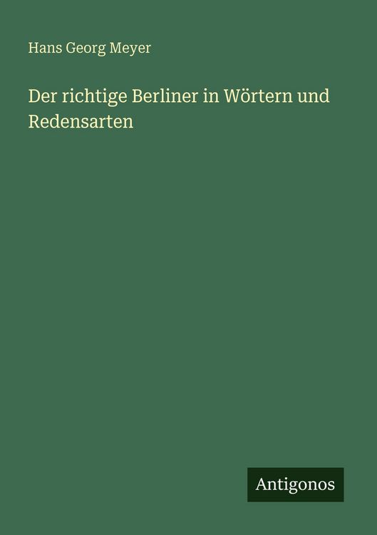 Produktbild: Der richtige Berliner in W&ouml;rtern und Redensarten