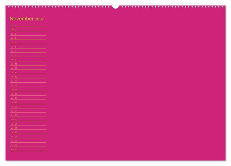 Produktbild: Bastel-Geburtstagskalender pink / Geburtstagskalender (Wandkalender 2026 DIN A2 quer), CALVENDO Monatskalender