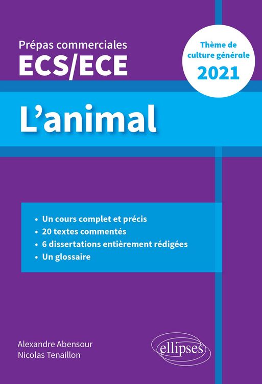 Produktbild: L'animal - &Eacute;preuve de culture g&eacute;n&eacute;rale - Pr&eacute;pas commerciales ECS / ECE 2021