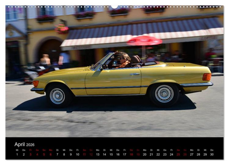 Produktbild: Mercedes SL W107 - zeitlose Eleganz (hochwertiger Premium Wandkalender 2026 DIN A2 quer), Kunstdruck in Hochglanz