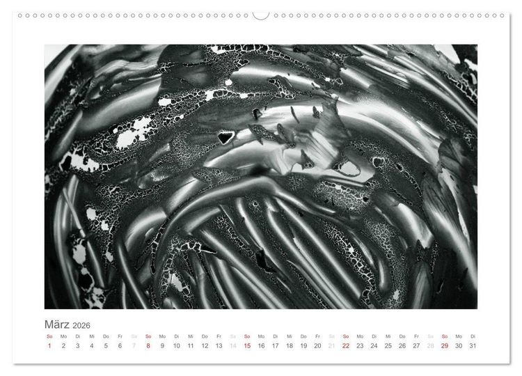 Produktbild: einfach schwarz-wei&szlig; (Wandkalender 2026 DIN A2 quer), CALVENDO Monatskalender