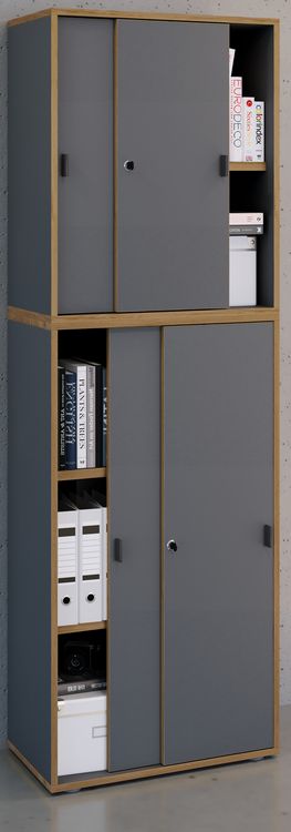 Produktbild: B&uuml;roschrank Aktenschrank Schiebet&uuml;ren Salia 5fach