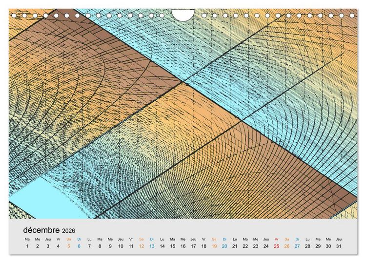 Produktbild: Couleurs et abstraction (Calendrier mural 2026 DIN A4 vertical), CALVENDO calendrier mensuel