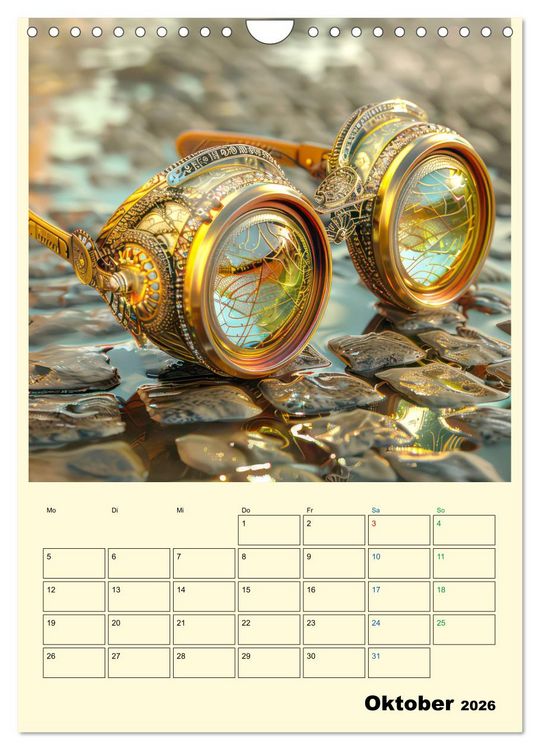 Produktbild: Steampunk Accesoires - Planer (Wandkalender 2026 DIN A4 hoch), CALVENDO Monatskalender