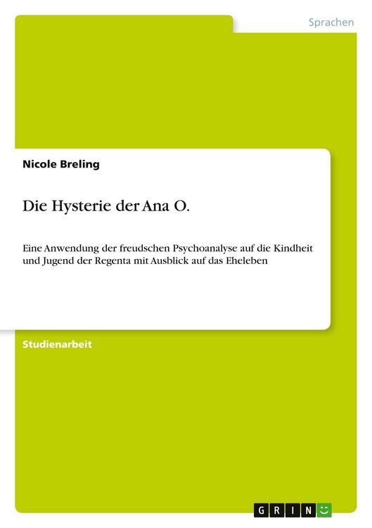 Produktbild: Die Hysterie der Ana O.