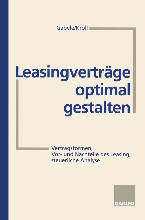 Produktbild: Leasingvertr&auml;ge optimal gestalten