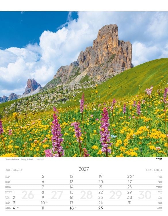 Produktbild: Weltnaturerbe Dolomiten Kalender 2027