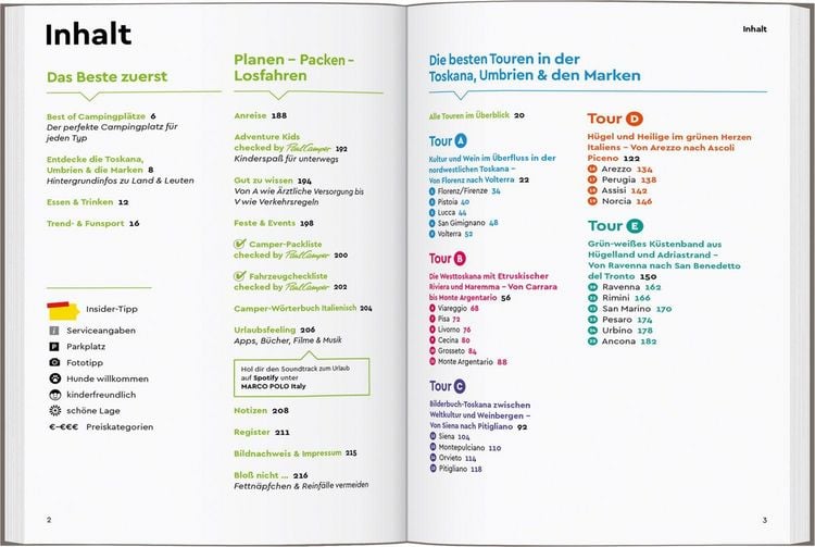 Produktbild: MARCO POLO Camper Guide Toskana, Umbrien & Marken