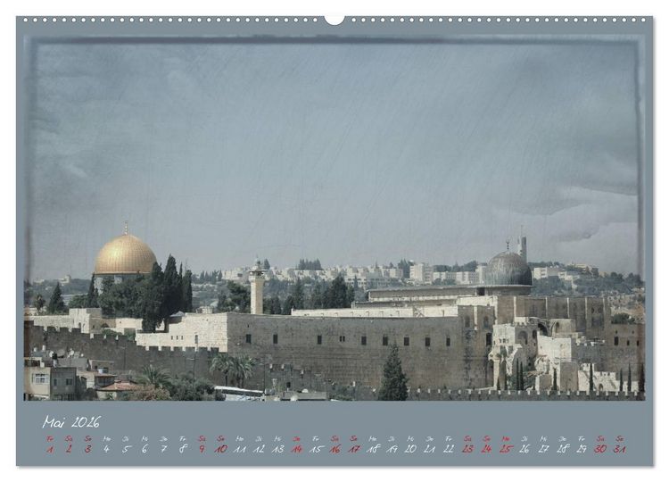 Produktbild: Unterwegs in Jerusalem (Wandkalender 2026 DIN A2 quer), CALVENDO Monatskalender