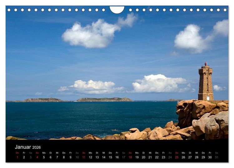 Produktbild: Bretagne - Fotoreise von der Cote de Granit Rose zur Ile de Brehat (Wandkalender 2026 DIN A4 quer), CALVENDO Monatskalender