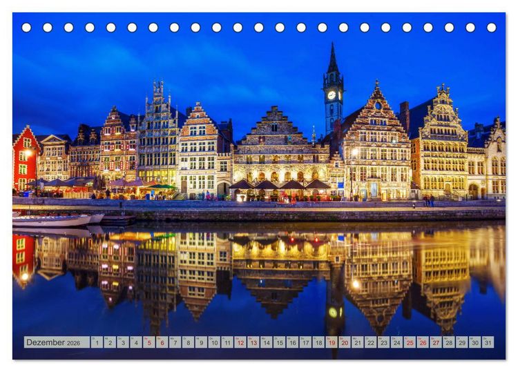 Produktbild: Gent - die geschichtstr&auml;chtige Perle in Flandern (Tischkalender 2026 DIN A5 quer), CALVENDO Monatskalender