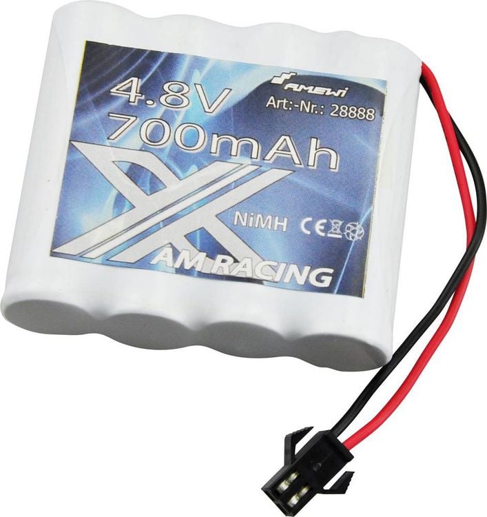 Produktbild: Amewi Modellbau-Akkupack (NiMh) 4.8V 700 mAh Zellen-Zahl: 4 Stick Micro-Car-Buchse