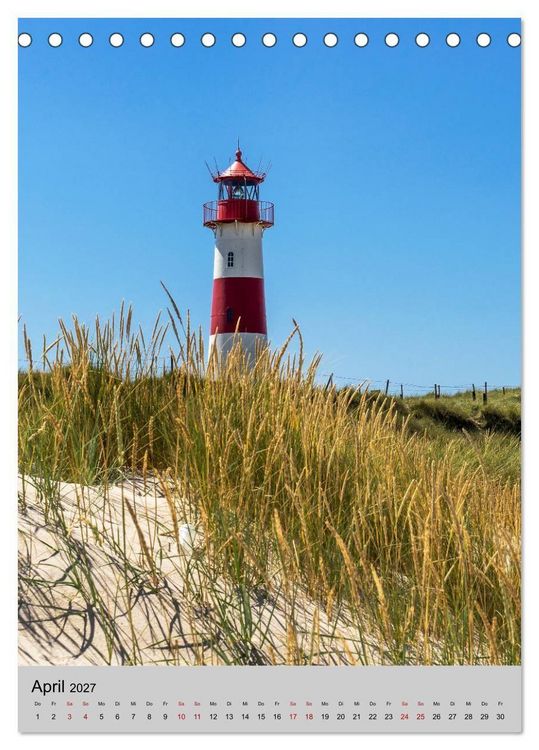 Produktbild: Leuchtt&uuml;rme an der Nordsee (Tischkalender 2027 DIN A5 hoch), CALVENDO Monatskalender