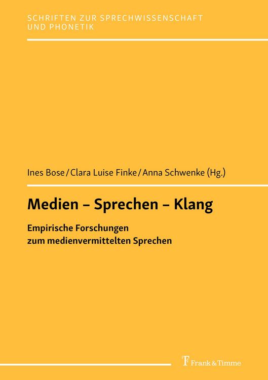 Produktbild: Medien - Sprechen - Klang