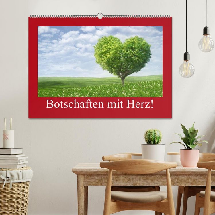 Produktbild: Botschaften mit Herz! (Wandkalender 2026 DIN A2 quer), CALVENDO Monatskalender
