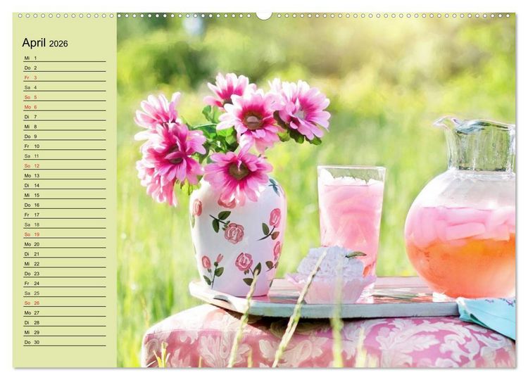 Produktbild: Landhaus-Romantik. Die Farben des Sommers (hochwertiger Premium Wandkalender 2026 DIN A2 quer), Kunstdruck in Hochglanz