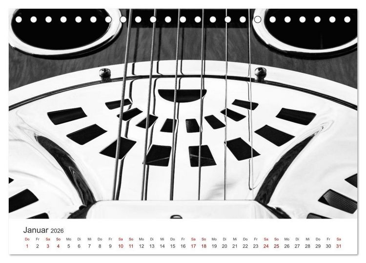 Produktbild: Dobro-Gitarre (Tischkalender 2026 DIN A5 quer), CALVENDO Monatskalender