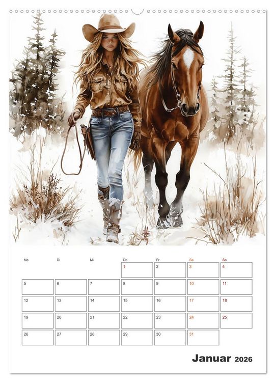 Produktbild: Herzenspferde (Wandkalender 2026 DIN A2 hoch), CALVENDO Monatskalender