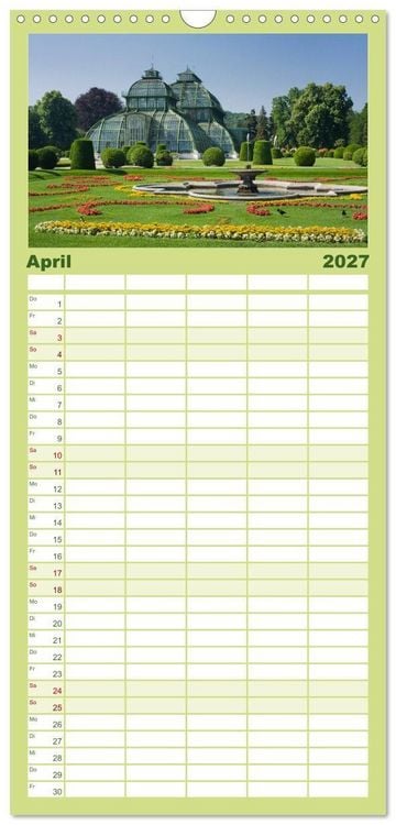 Produktbild: Familienplaner 2027 - Traumhaftes Wien mit 5 Spalten (Wandkalender, 21 x 45 cm) CALVENDO