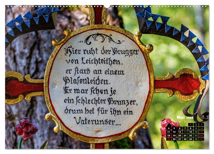 Produktbild: Lustige Marterlspr&uuml;che (hochwertiger Premium Wandkalender 2026 DIN A2 quer), Kunstdruck in Hochglanz