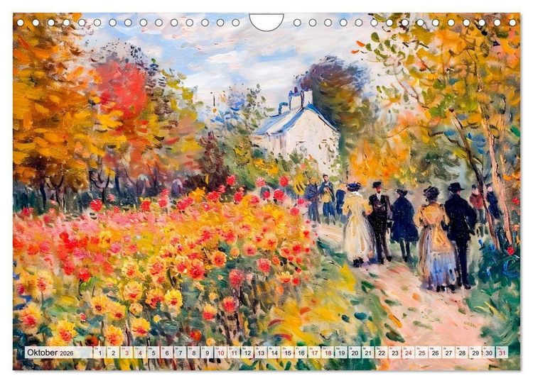 Produktbild: G&auml;rten im Licht - Impressionistische Spazierg&auml;nge mit Bl&uuml;tenpracht (Wandkalender 2026 DIN A4 quer), CALVENDO Monatskalender