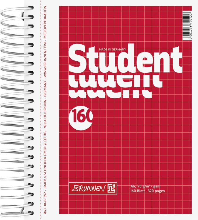 Produktbild: Brunnen Collegeblock A6 kar 160Bl