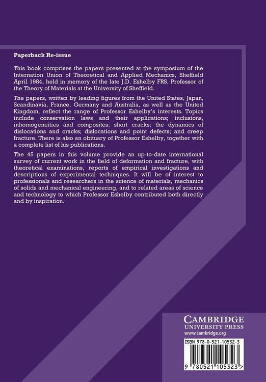 Produktbild: Fundamentals of Deformation and Fracture