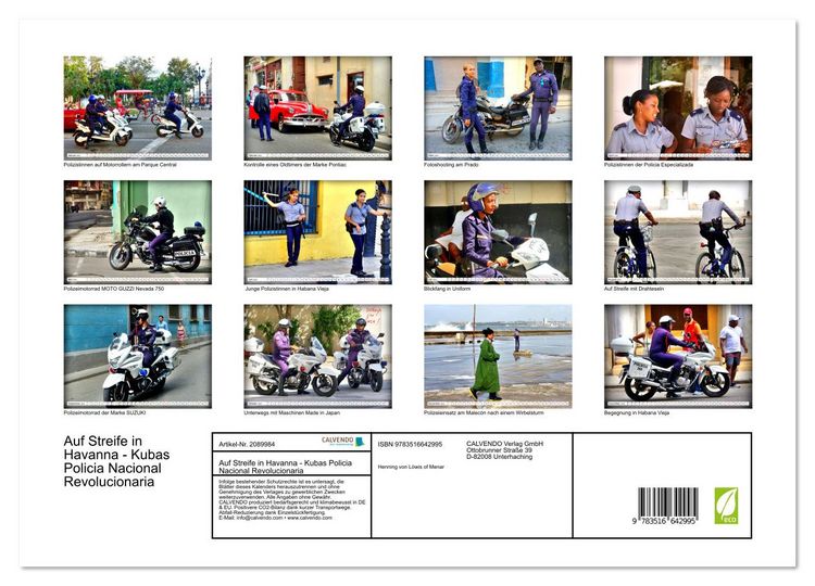 Produktbild: Auf Streife in Havanna - Kubas Policia Nacional Revolucionaria (Wandkalender 2026 DIN A3 quer), CALVENDO Monatskalender