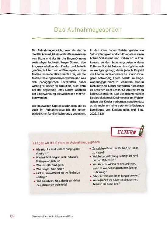 Produktbild: Genussvoll essen in Krippe und Kita