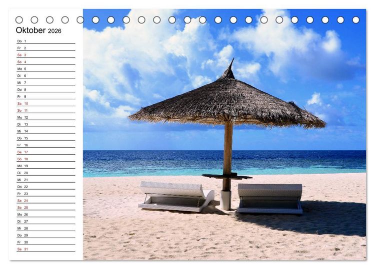 Produktbild: So sch&ouml;n sind die Malediven (Tischkalender 2026 DIN A5 quer), CALVENDO Monatskalender