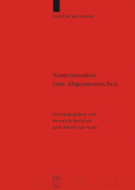 Produktbild: Namenstudien zum Altgermanischen