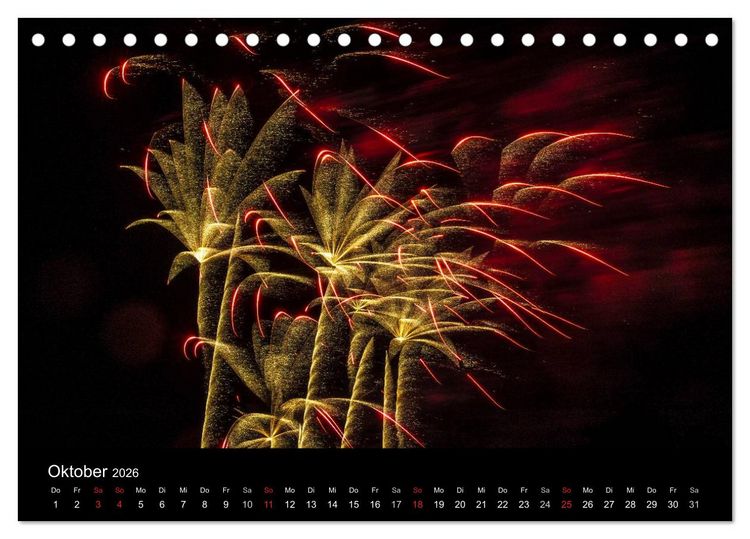 Produktbild: Das Feuerwerk (Tischkalender 2026 DIN A5 quer), CALVENDO Monatskalender