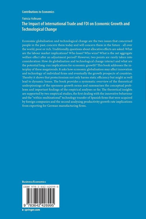 Produktbild: The Impact of International Trade and FDI on Economic Growth and Technological Change