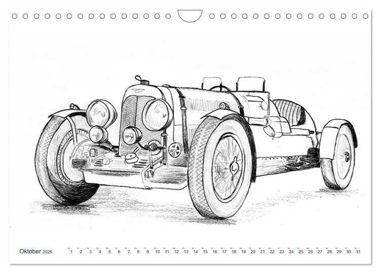 Produktbild: Vintage Sports Cars (Wandkalender 2026 DIN A4 quer), CALVENDO Monatskalender