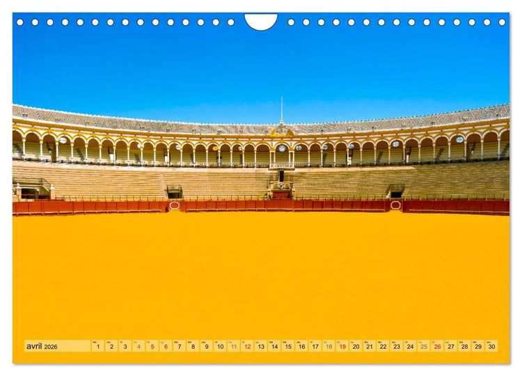 Produktbild: La belle Andalousie: S&eacute;ville - M&aacute;laga - Grenade - Ronda - Antequera (Calendrier mural 2026 DIN A4 vertical), CALVENDO calendrier mensuel