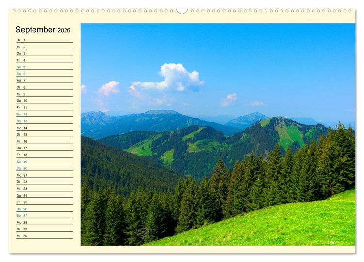 Produktbild: Bayern - Idylle zwischen Allg&auml;u und Bayerischen Alpen (Wandkalender 2026 DIN A2 quer), CALVENDO Monatskalender