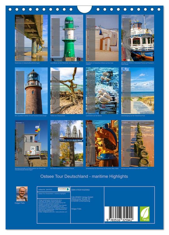 Produktbild: Ostsee Tour Deutschland - maritime Highlights (Wandkalender 2026 DIN A4 hoch), CALVENDO Monatskalender