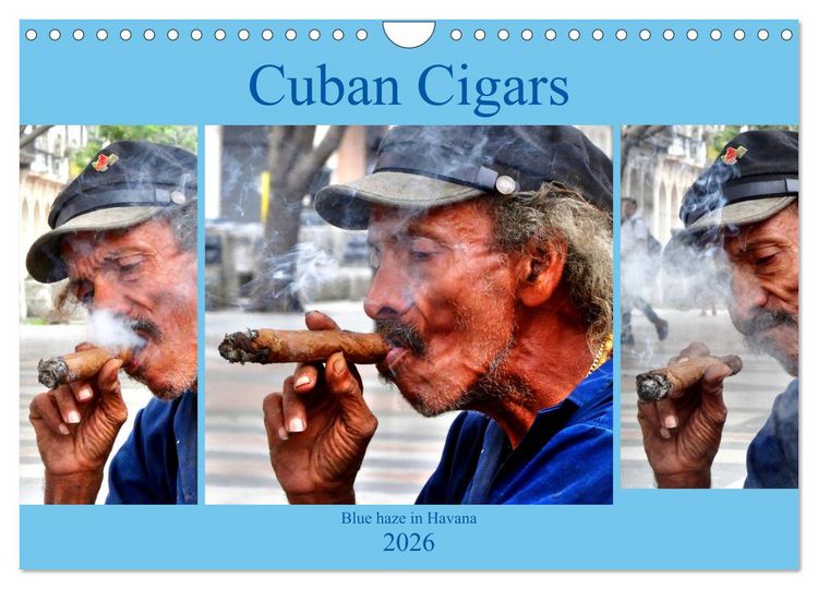 Produktbild: Cuban Cigars - Blue haze in Havana (Wall Calendar 2026 DIN A4 landscape), CALVENDO 12 Month Wall Calendar