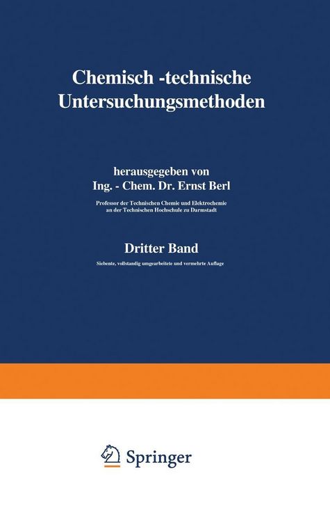 Produktbild: Chemisch-technische Untersuchungsmethoden