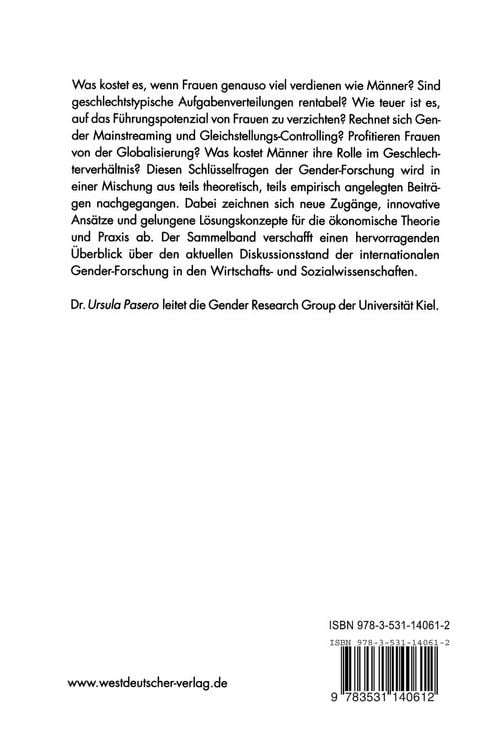 Produktbild: Gender &mdash; from Costs to Benefits