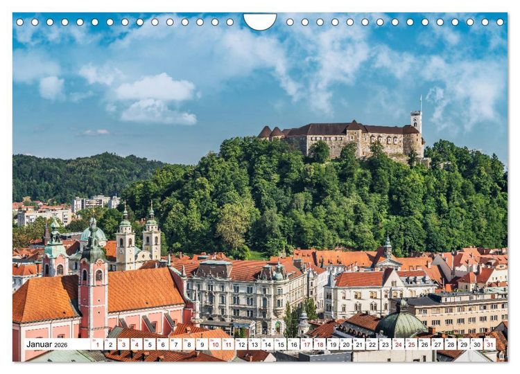 Produktbild: Ein Wochenende in Ljubljana (Wandkalender 2026 DIN A4 quer), CALVENDO Monatskalender