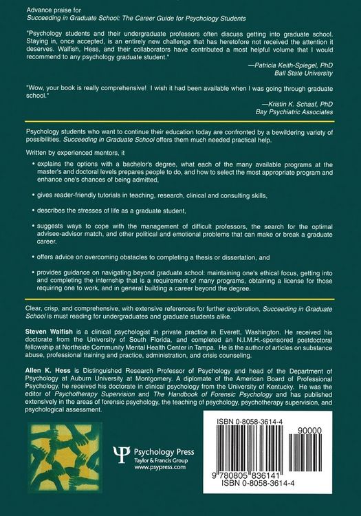 Produktbild: Succeeding in Graduate School