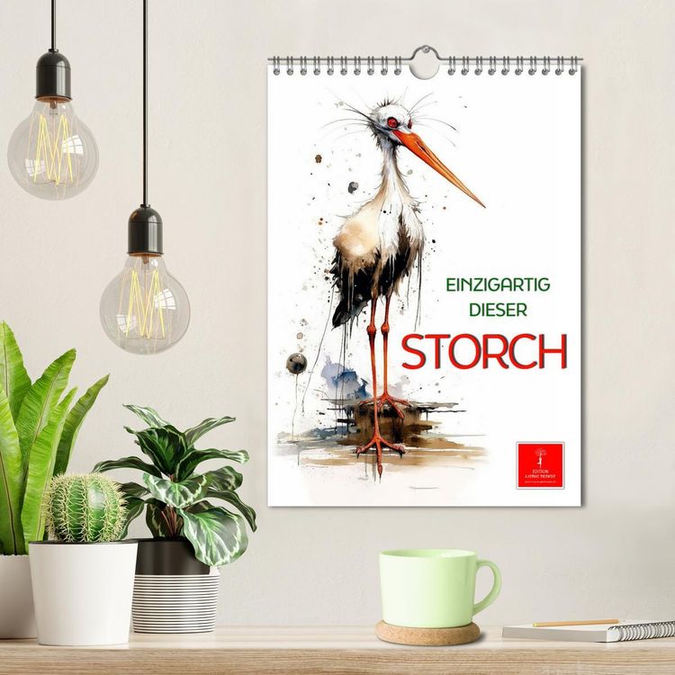 Produktbild: Einzigartig - dieser Storch (Wandkalender 2026 DIN A4 hoch), CALVENDO Monatskalender