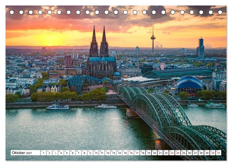 Produktbild: Deutsche St&auml;dte im sch&ouml;nsten Licht (Tischkalender 2027 DIN A5 quer), CALVENDO Monatskalender