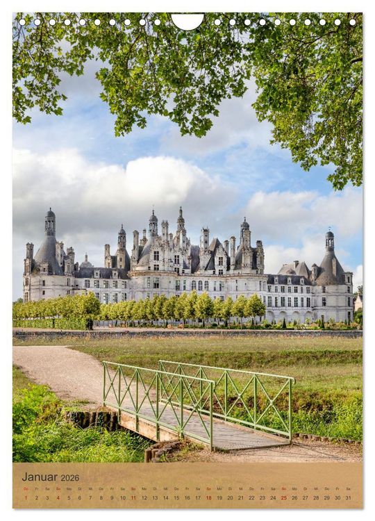 Produktbild: Die Schl&ouml;sser im Loiretal (Wandkalender 2026 DIN A4 hoch), CALVENDO Monatskalender