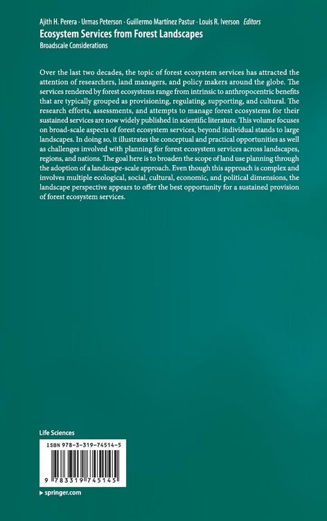 Produktbild: Ecosystem Services from Forest Landscapes
