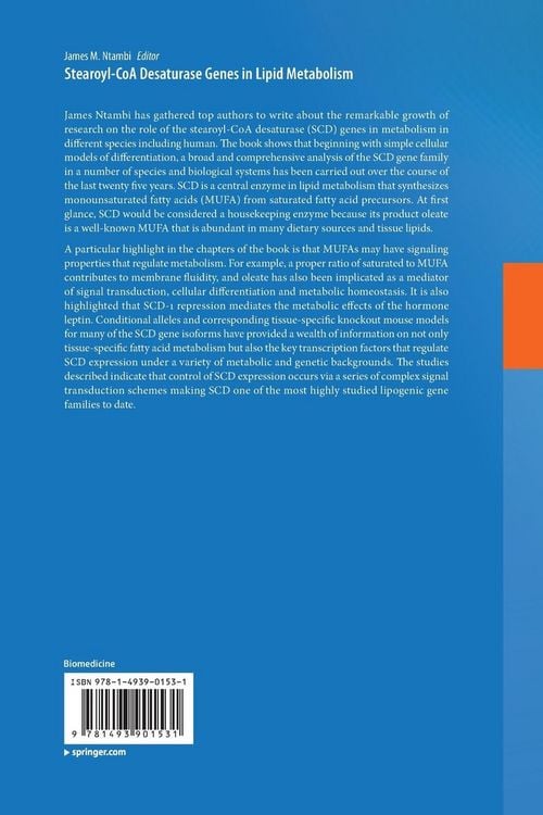 Produktbild: Stearoyl-CoA Desaturase Genes in Lipid Metabolism