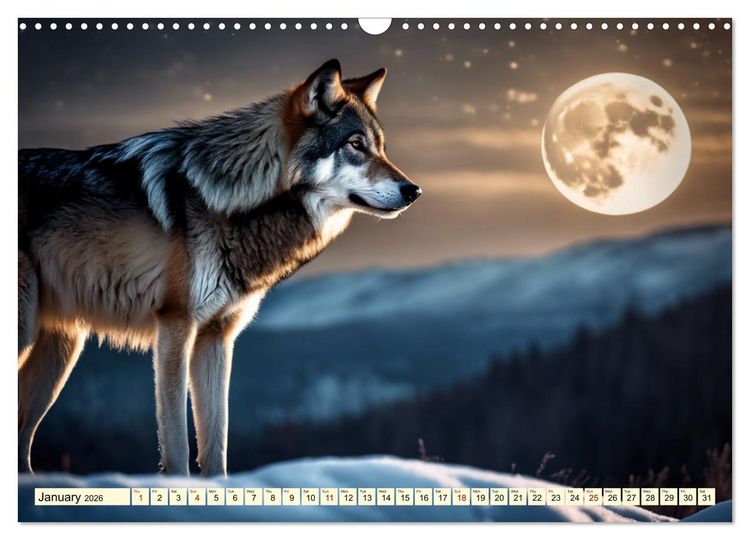 Produktbild: A year among wolves (Wall Calendar 2026 DIN A3 landscape), CALVENDO 12 Month Wall Calendar