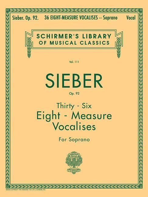 Produktbild: 36 Eight-Measure Vocalises, Op. 92